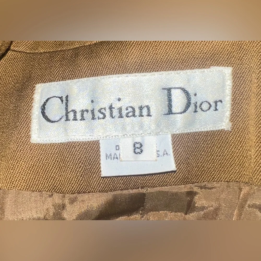 Dior Golden Brown and Blue Double-Breasted Blazer